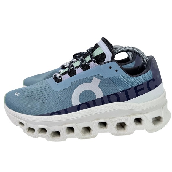 On Running Shoes - On Cloudmonster Women Slate Blue Lavender Running Shoes Sneakers Size 9.5